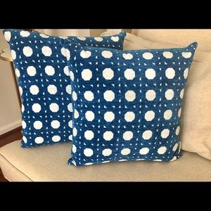 Cane pattern pillows … set of 2